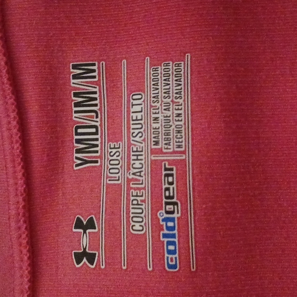 Under Armor girls M pink pullover - Picture 3 of 5